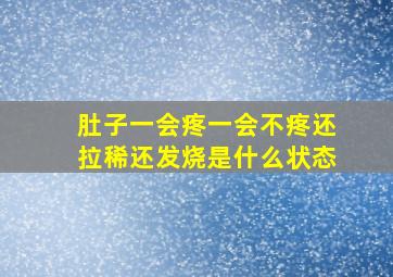 肚子一会疼一会不疼还拉稀还发烧是什么状态