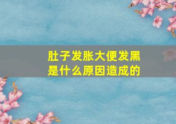 肚子发胀大便发黑是什么原因造成的