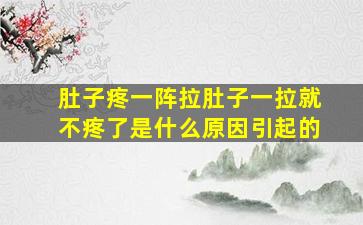 肚子疼一阵拉肚子一拉就不疼了是什么原因引起的