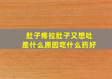 肚子疼拉肚子又想吐是什么原因吃什么药好