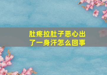 肚疼拉肚子恶心出了一身汗怎么回事