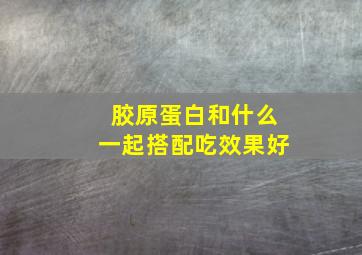 胶原蛋白和什么一起搭配吃效果好