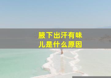 腋下出汗有味儿是什么原因