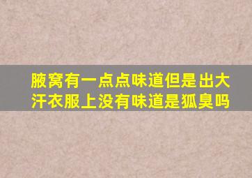 腋窝有一点点味道但是出大汗衣服上没有味道是狐臭吗