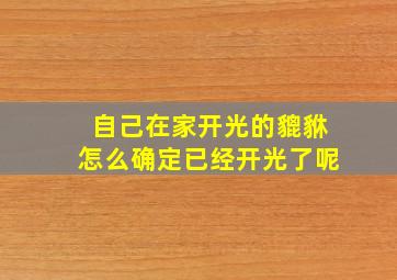 自己在家开光的貔貅怎么确定已经开光了呢