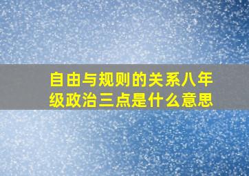 自由与规则的关系八年级政治三点是什么意思