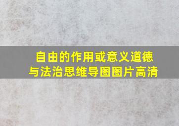 自由的作用或意义道德与法治思维导图图片高清