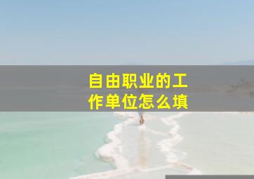 自由职业的工作单位怎么填