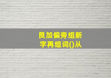 艮加偏旁组新字再组词()从