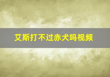 艾斯打不过赤犬吗视频