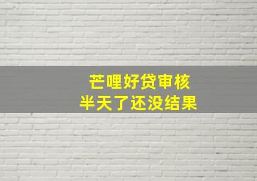 芒哩好贷审核半天了还没结果