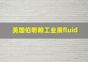 英国伯明翰工业展fluid