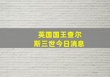 英国国王查尔斯三世今日消息