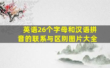 英语26个字母和汉语拼音的联系与区别图片大全