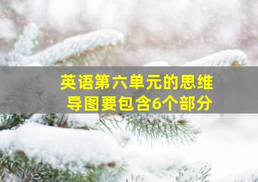 英语第六单元的思维导图要包含6个部分