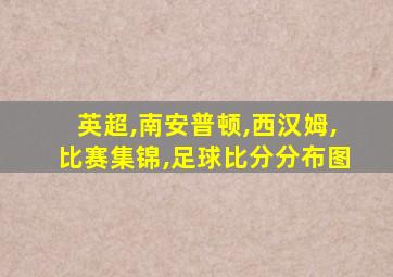 英超,南安普顿,西汉姆,比赛集锦,足球比分分布图