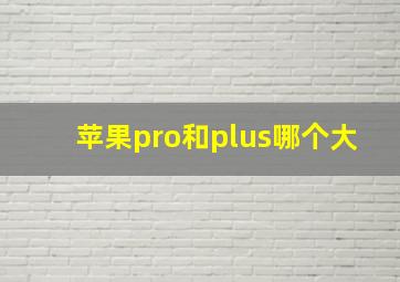 苹果pro和plus哪个大