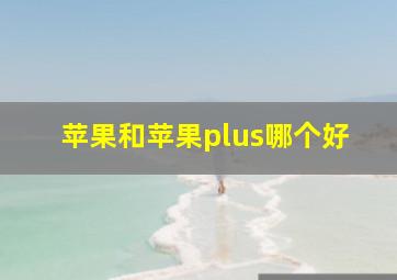 苹果和苹果plus哪个好