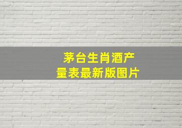 茅台生肖酒产量表最新版图片