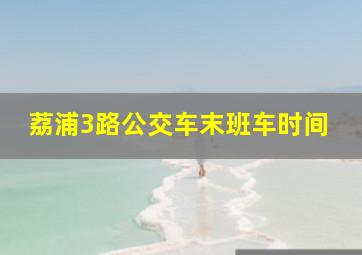 荔浦3路公交车末班车时间