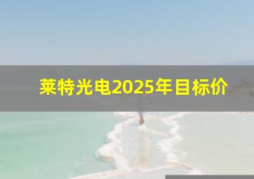 莱特光电2025年目标价