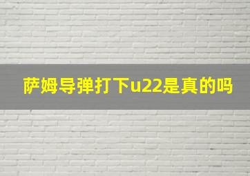 萨姆导弹打下u22是真的吗