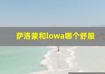 萨洛蒙和lowa哪个舒服