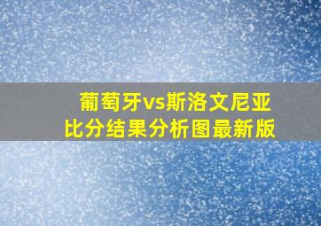 葡萄牙vs斯洛文尼亚比分结果分析图最新版