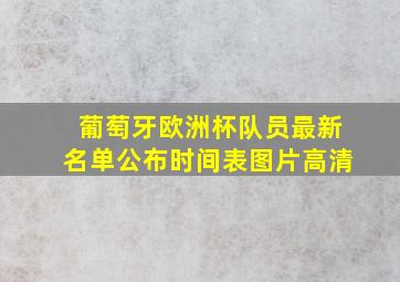 葡萄牙欧洲杯队员最新名单公布时间表图片高清