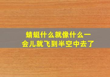 蜻蜓什么就像什么一会儿就飞到半空中去了