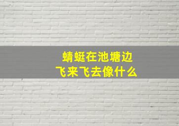 蜻蜓在池塘边飞来飞去像什么