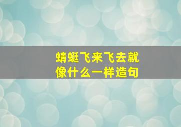 蜻蜓飞来飞去就像什么一样造句