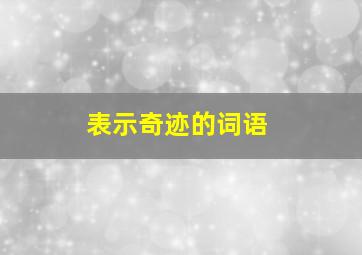 表示奇迹的词语