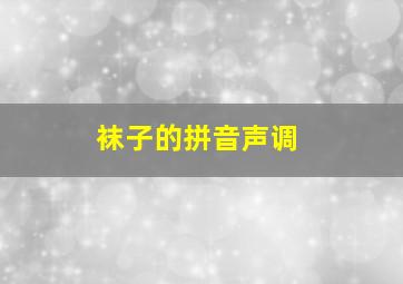 袜子的拼音声调