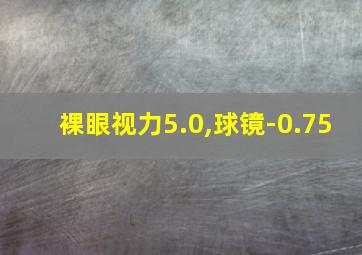 裸眼视力5.0,球镜-0.75