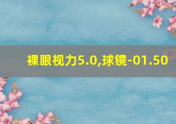 裸眼视力5.0,球镜-01.50