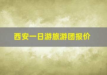 西安一日游旅游团报价