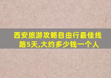 西安旅游攻略自由行最佳线路5天,大约多少钱一个人