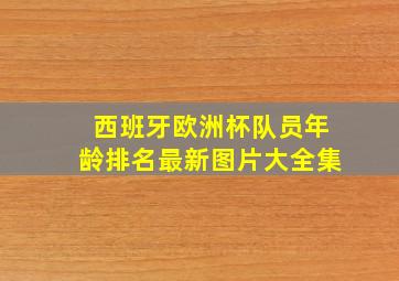 西班牙欧洲杯队员年龄排名最新图片大全集