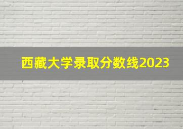 西藏大学录取分数线2023