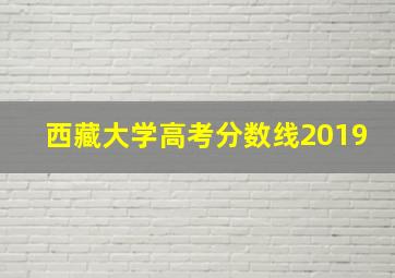 西藏大学高考分数线2019