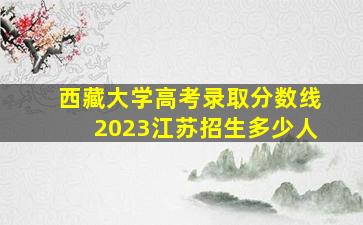 西藏大学高考录取分数线2023江苏招生多少人