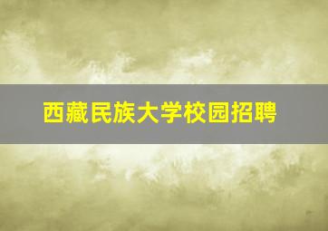 西藏民族大学校园招聘