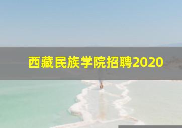 西藏民族学院招聘2020