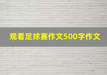 观看足球赛作文500字作文