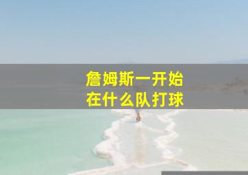 詹姆斯一开始在什么队打球