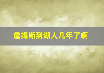 詹姆斯到湖人几年了啊