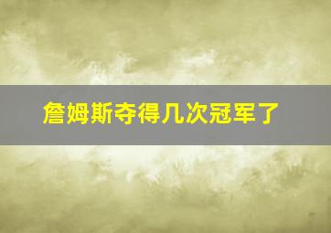 詹姆斯夺得几次冠军了