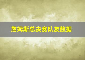 詹姆斯总决赛队友数据