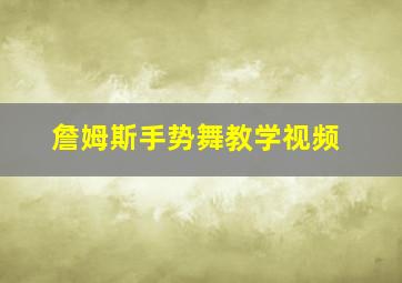 詹姆斯手势舞教学视频